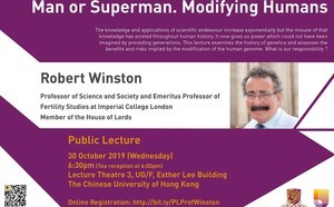 Distinguished Visitors Public Lecture: Lord Robert Winston