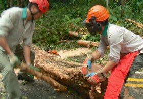 Campus Guardians during Typhoon