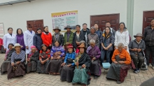 Professor Chan (fifth from left, back row) said the Award is a recognition of the importance of teaching health emergency and disaster risk management in the field in the national higher education sector. (The photo was taken in Qinghai, mainland China in 2018.) 