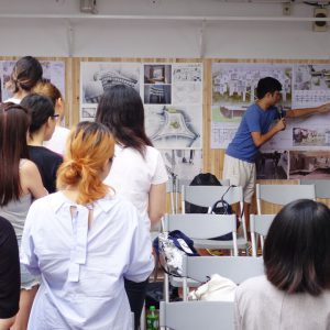 CUHK students presenting their first design exercises at THU