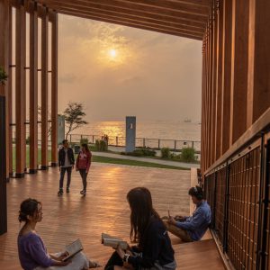 Interior of "Growing Up" Temporary Pavilion at WKCD