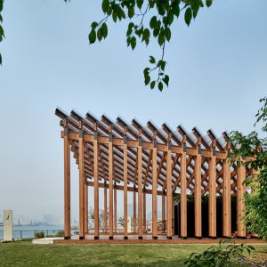 "Growing Up" Temporary Pavilion at WKCD. Photo: Xu Liang