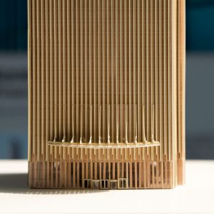 Model of the Guangzhou CTF Finance Centre (detail)