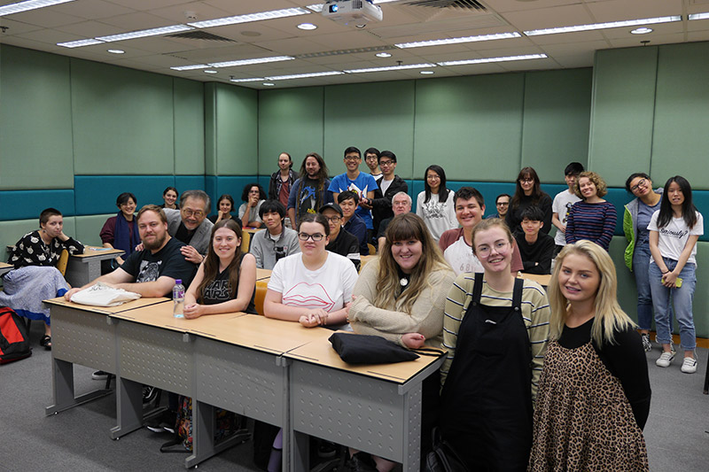 Gathering with on-shore students of Flinders University