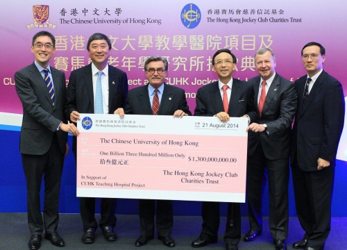 CUMC_Aug 2014 CUMC Ceremony for Donation from HKJC for CUMC Project