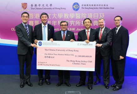 CUMC_Aug 2014 Ceremony for Donation from HKJC for CUMC Project