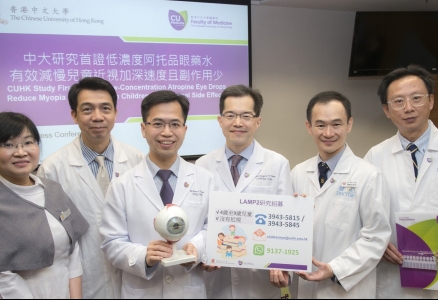 CUHK Study First Proves Low-Concentration Atropine Eye Drops Reduce Myopia Progression in Children with Minimal Side Effects