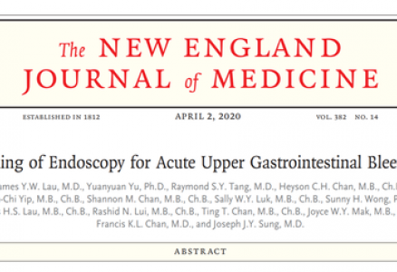 NEJM Timing of upper GI Bleed