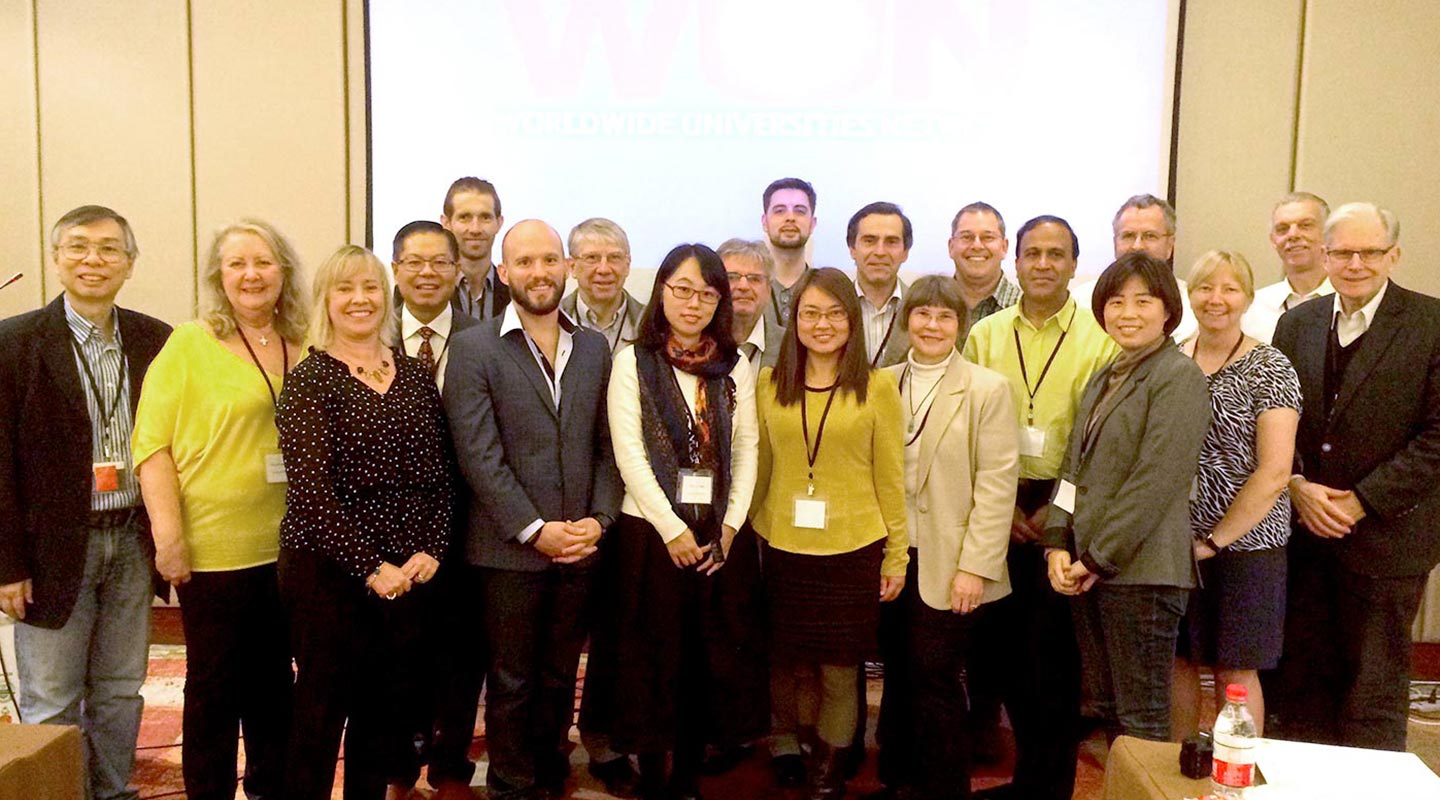 Prof. Lam Hon-ming <em>(1st left)</em> attending the WUN workshop