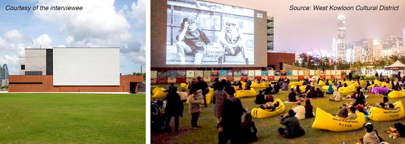 The external wall of The Box at Freespace is served as a big screen