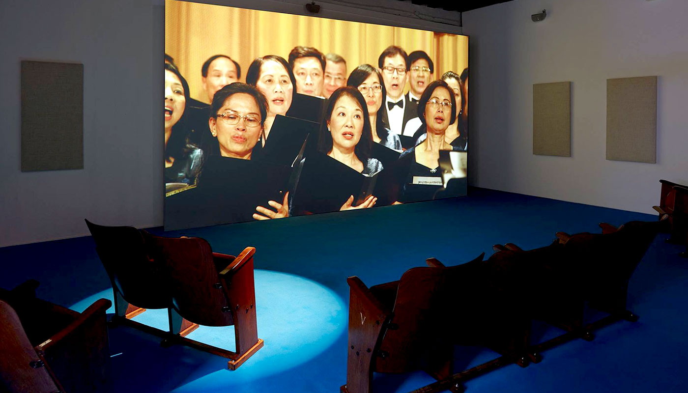 ‘We are the World’ was showcased in the Hong Kong Pavilion in the Venice Biennale 2017, with the vocals processed <em>(courtesy of the interviewee)</em>