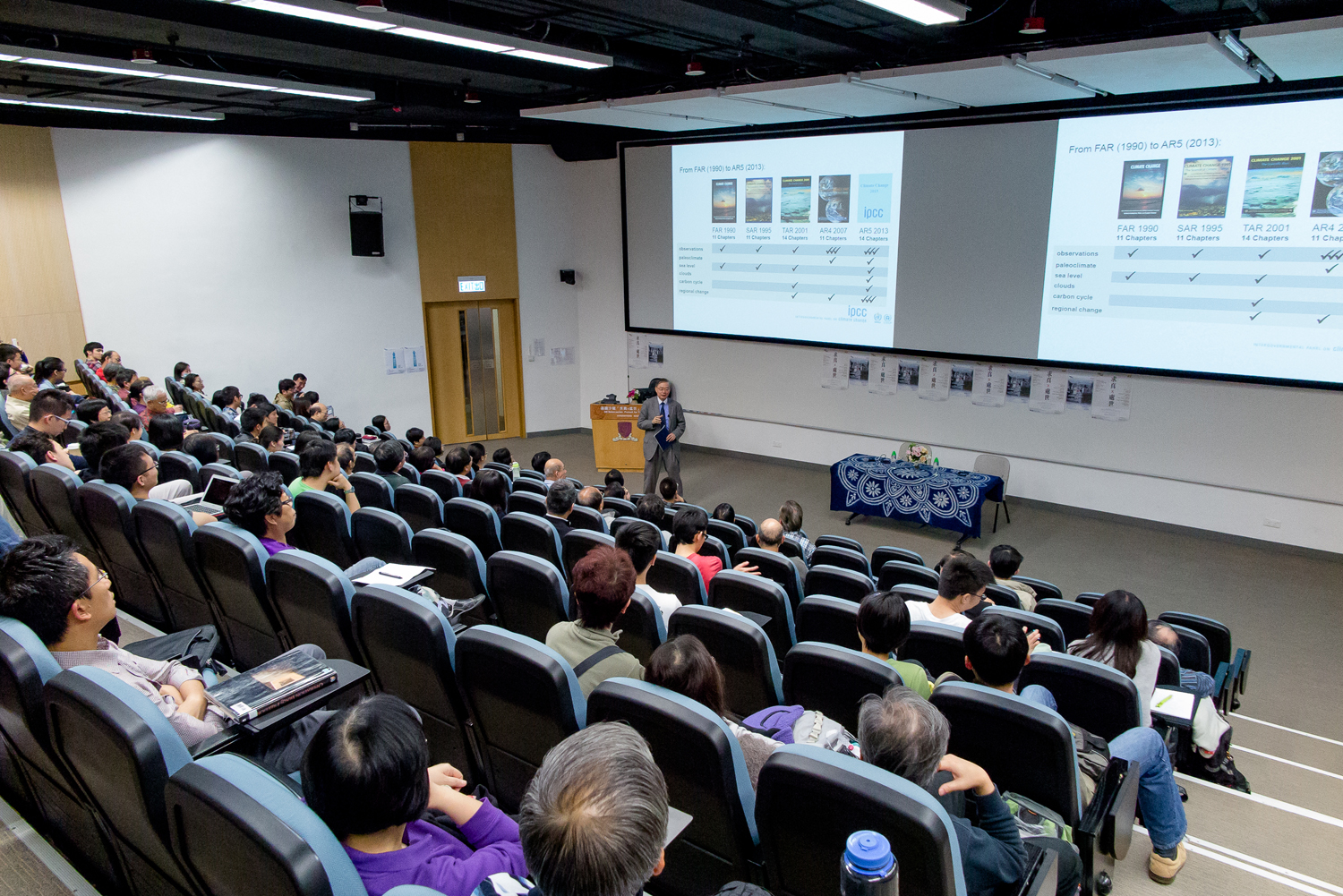 Professor Gabriel Ngar-cheung Lau delivers his lecture ‘On Global Warming’ at the GE Salon ‘(Source: General Education Foundation Programme)’