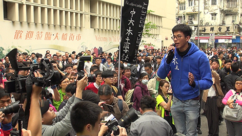 本年三月一日黃台仰在「光復元朗」行動中發言。