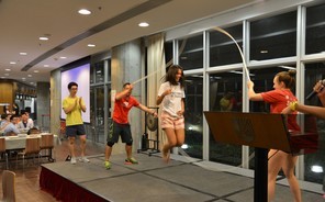 Jump Rope World Medalist Hanna Bánheghi Performs at Communal Dinner