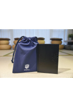 Hardcover Notebook with Navy Blue Canvas Drawstring Bag 硬皮筆記本連海軍藍索繩布袋