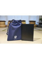 Hardcover Notebook with Navy Blue Canvas Drawstring Bag 硬皮筆記本連海軍藍索繩布袋