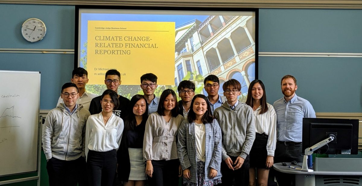 The group with Dr. Michael Willis of the Judge Business School at the University of Cambridge