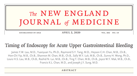 CUHK Study Finds Earlier Endoscopy Did Not Reduce Mortality and Risk of Further Bleeding in Acute Upper Gastrointestinal Bleeding Patients