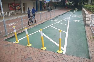 Cycling track outside Tai Po Plaza