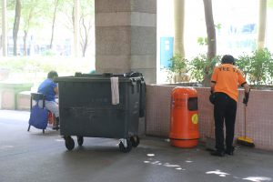 Outsourced cleaners have labourous work every day