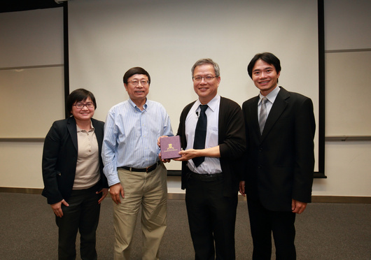 From left to right: Prof. Megan Ho, Prof. Yu Huang, Prof. Chiang Ann-Shyn and Prof. Raymond Tong 