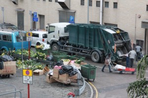 People throw aways fresh flowers after using them in funerals