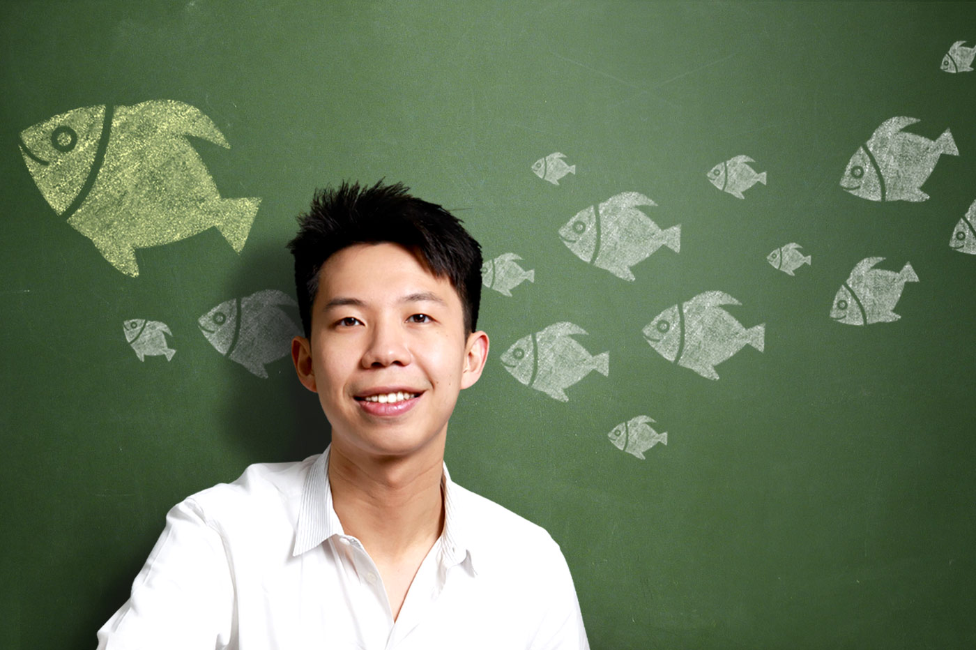 Global Business alumnus Arnold Chan is founder and CEO of Teach4HK <em>(Photo by Eric Sin)</em>