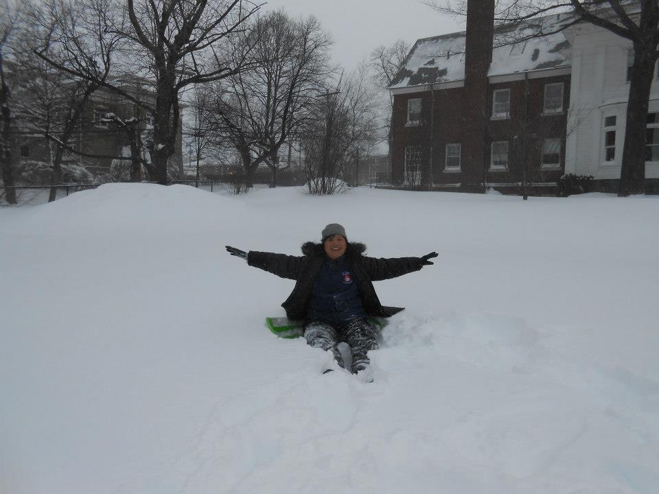 She joined the exchange programme in Princeton and New Heaven of the US.