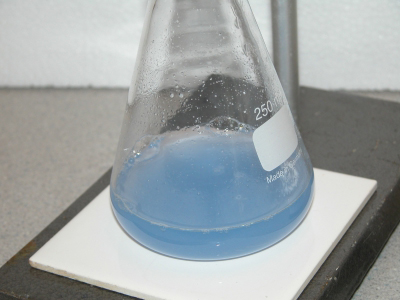 image: The sample solution turned into blue when the end-point is reached