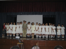 Professor Jimmy Lee (Department of Computer Science and Engineering) 
together with students from Our lady's College.