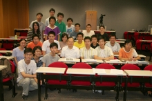 Prof. Yang with students in his physics class