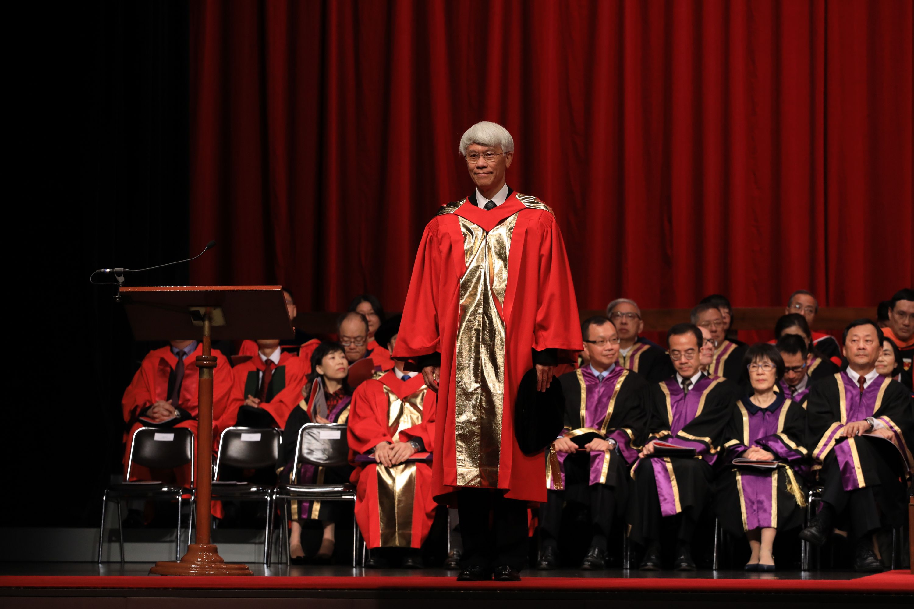 Professor the Honourable Yam Chi-kwong Joseph receives the degree of Doctor of Social Science, honoris causa