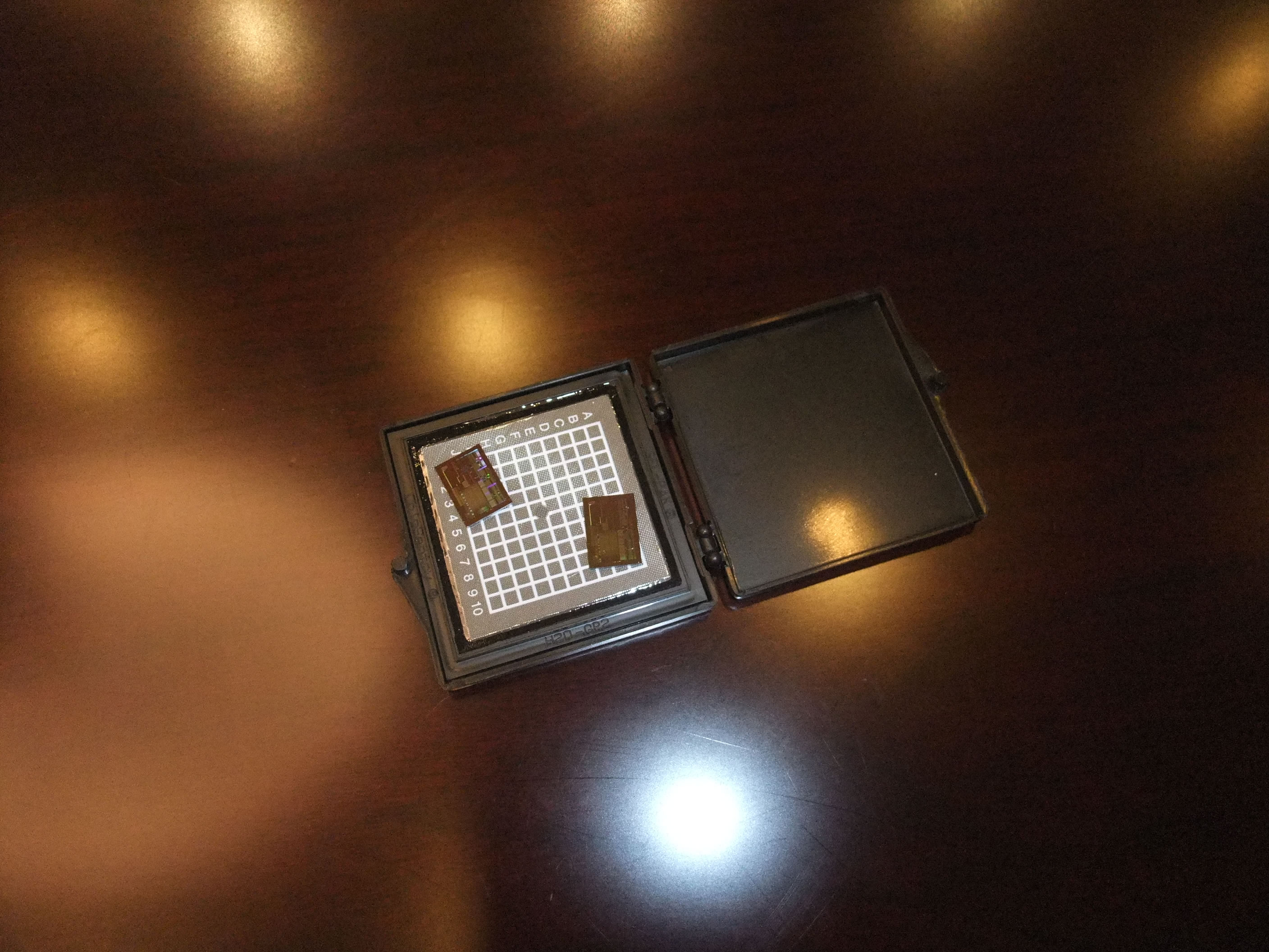 Silicon chips produced by Prof. Tsang Hon-ki