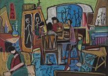 Mahjong, 1958
Crayon on paper
Gift of the Artist