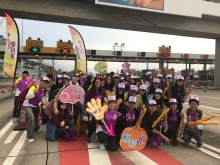 CUHK cheerers give their support at several cheering spots along the race routes