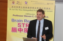 加州大學爾灣分校醫學院腦神經學系副主任（研究）Steven Cramer教授應中大醫學院呂志和創新醫學研究所邀請，主持「腦中風後的修復」公開講座。