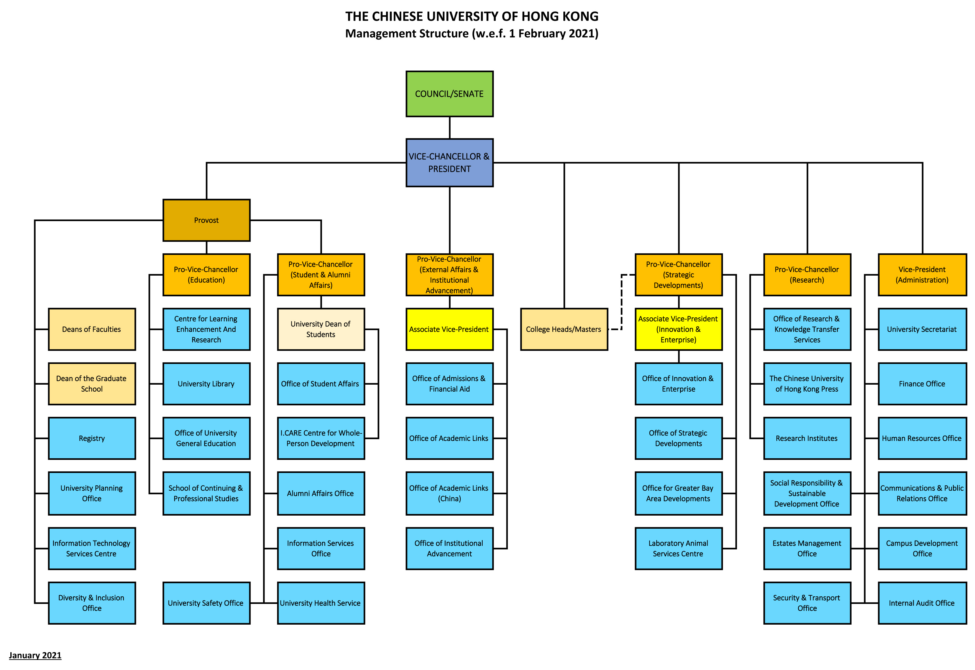 University Organization Chart