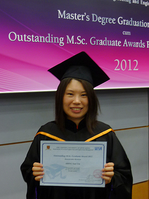 April Shing, M.Sc. SEEM 2012 Graduate