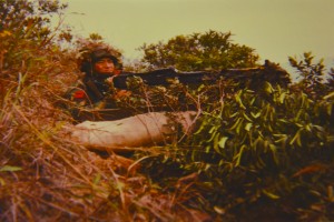 Dunn operated a machine gun in the combat test