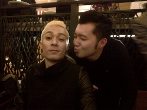 Chan with artist Pakho Chau Pak-ho