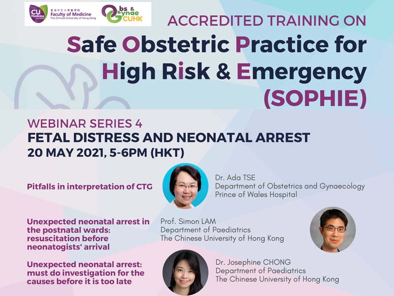 SOPHIE WEBINAR SERIES 4 Fetal Distress and Neonatal Arrest @ Live on Zoom