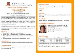 Professional Training Course in Hypnobirthing @ Room 303, 3/F, Li Ka Shing Medical Sciences Building (LiHS), Prince of Wales Hospital