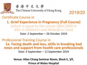 Certificate Course in Grief Experience in Pregnancy @ Allan Chang Seminar Room, 1E O&G Department