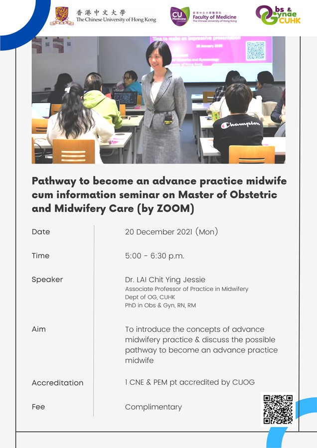 Taste Lecture & Info Session by Zoom - MSc in Obstetric and Midwifery Care @ Live on Zoom