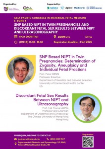 APCMFM E-zone 6 SNP BASED NIPT IN TWIN PREGNANCIES ANDDISCORDANT FETAL SEX RESULTS BETWEEN NIPTAND ULTRASONOGRAPHY @ Zoom Live