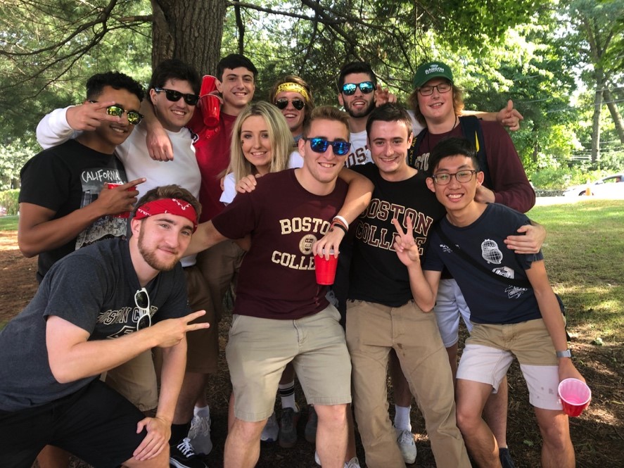 photo: Football game at the Alumni Stadium in Boston College in late August.