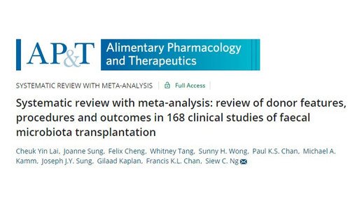 Data for standardization of faecal microbiota transplantation protocols