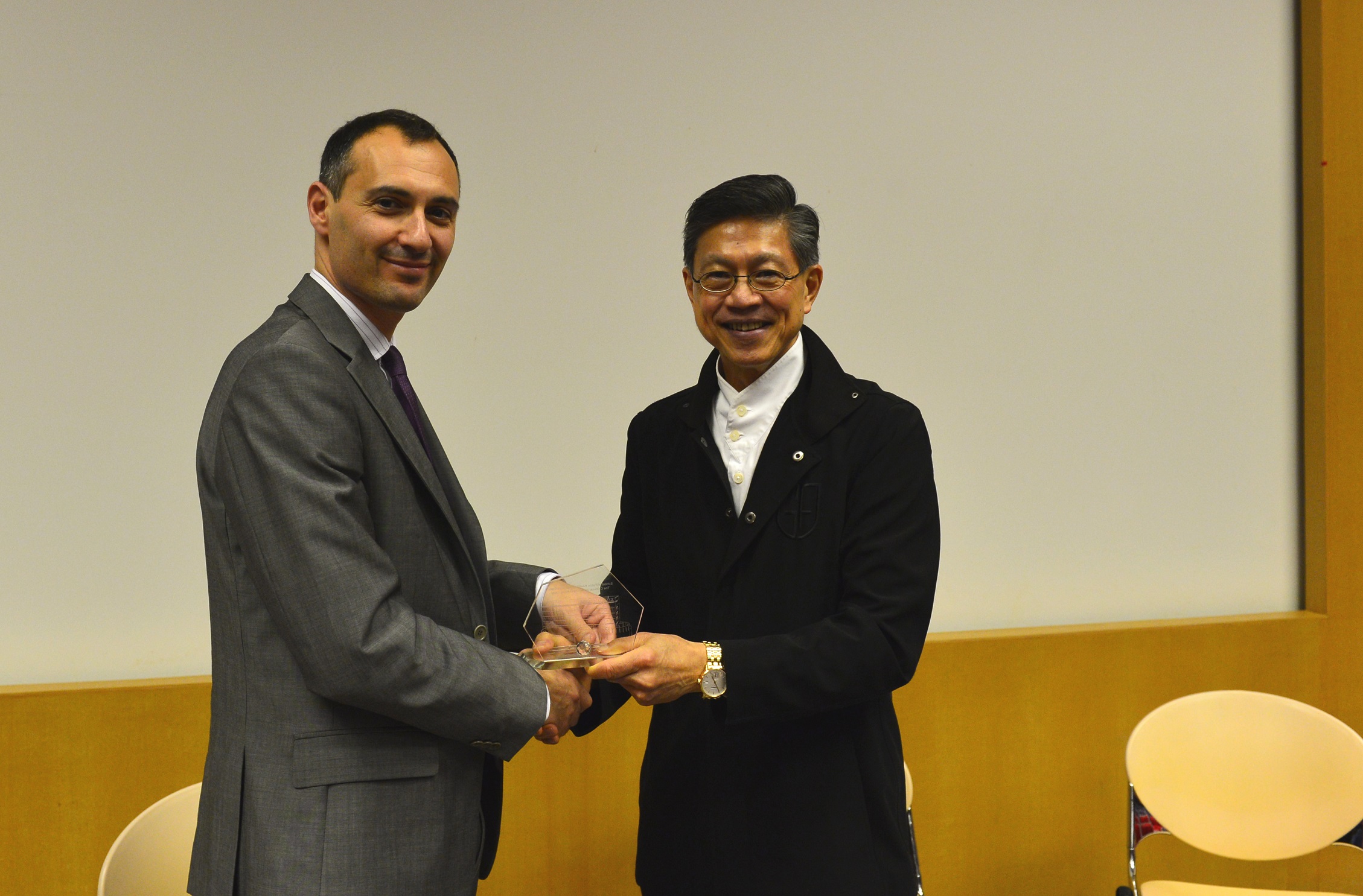 Prof. Eng-Kiong Yeoh (right), Director of the Jockey Club School of Public Health and Primary Care