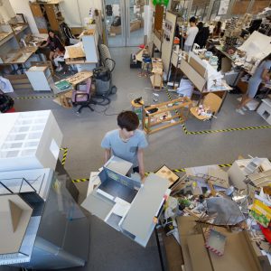 Students working at the Design Studio