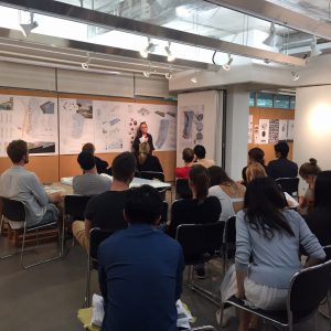 TU Graz students presenting at CUHK School of Architecture